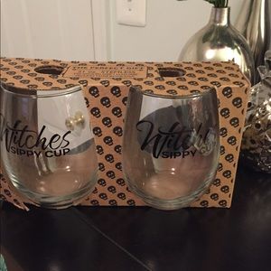 Two dreamless wine glasses
